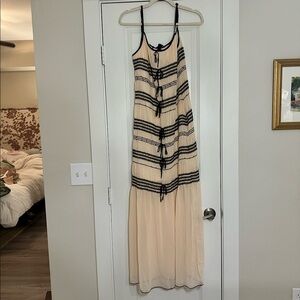 Forever21 Ruffle & Bow Mesh Gown NWT L